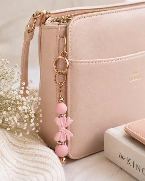 GGB Rose Gold Keychain - Silicone Bow Beads