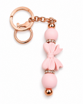 GGB Rose Gold Keychain - Silicone Bow Beads
